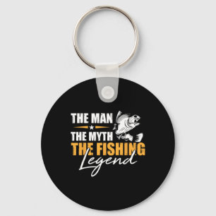 Fishing The Man Myth Legend Angler Cool Fisherman Keychain