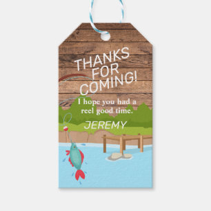 Fishing Theme Birthday Party Gift Tags