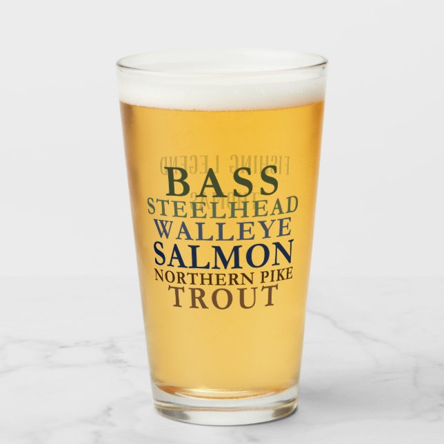 Fishing Theme Customizable Tumbler Glass (Front Filled)