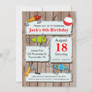Fishing Theme Party Invitation