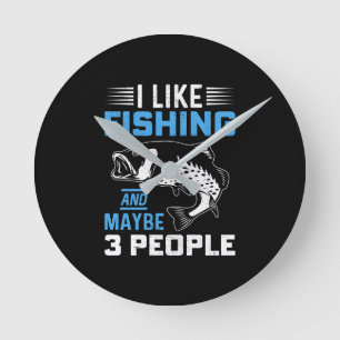 Fishing Theme  Round Clock