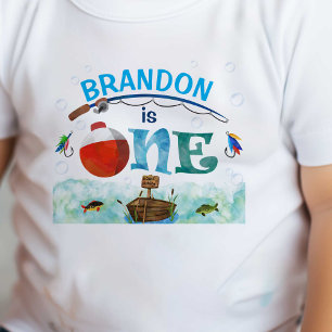 Fishing themed O-fish-ally 1st birthday Baby T-Shirt