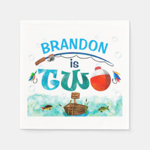Fishing themed O-fish-ally 2nd birthday party Napkin