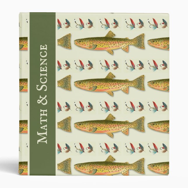 Fishing Themed School Subject Binder (Front)