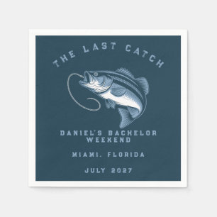 Fishing Themed Weekend Trip Bachelor Party  Napkin