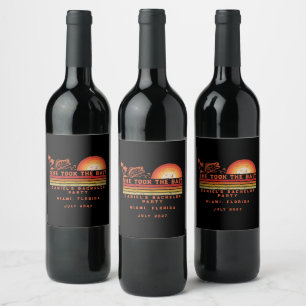 Fishing Themed Weekend Trip Bachelor Party  Wine Label