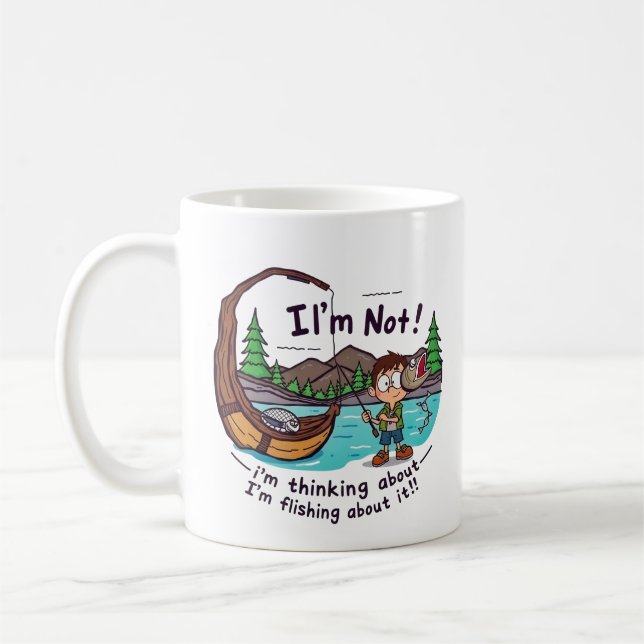 Fishing Thoughts: Not Just a Tall Tale! Coffee Mug (Left)