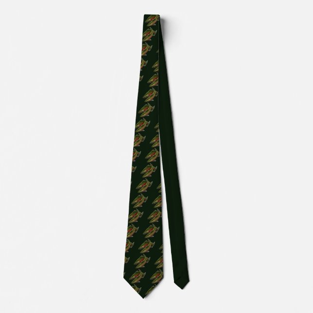 Fishing Ties Coho Fisherman Gifts Fisherman Tie (Front)