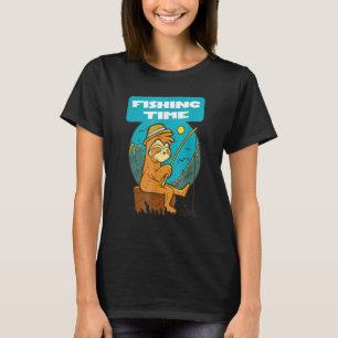 Fishing Time Sloth Not Fast Not Furious Sloth T-Shirt