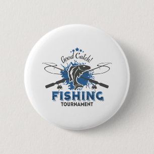 Fishing Tournament,fish,fisherman,lake,ocean,sea,s 2 Inch Round Button