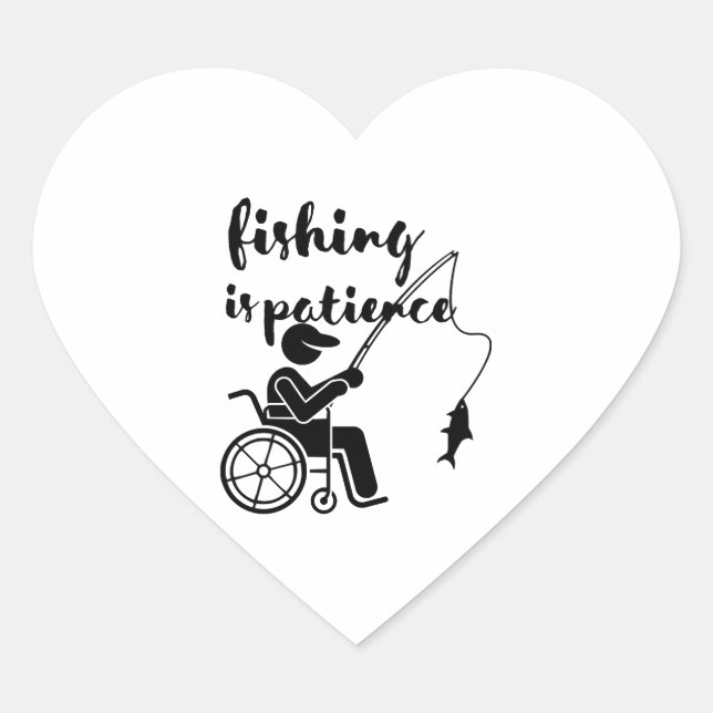 fishing tournaments heart sticker (Front)