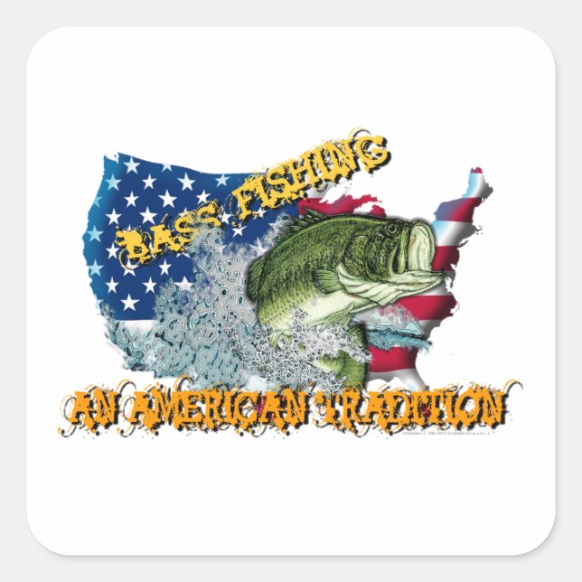 Fishing Tradition Square Sticker (Front)