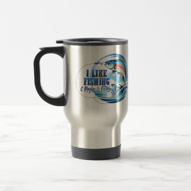 Fishing Travel Mug Personalized (Left)