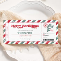 Fishing Trip Christmas Gift Voucher Certificate
