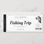 Fishing Trip  Gift Ticket Voucher Certificate<br><div class="desc">EDITABLE. Fishing trip gift for your loved ones. Personalize your voucher today!</div>