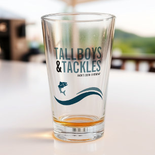 Fishing Trip Tallboys & Tackles Birthday Party Glass