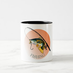 fishing Two-Tone coffee mug