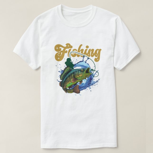Fishing typography t shirt design vector illustrat (Design Front)