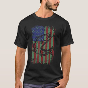 Fishing Usa Flag For Bass Fisherman Fishing 1 T-Shirt