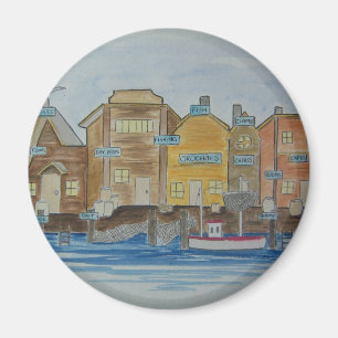 Fishing Village #1 Magnet