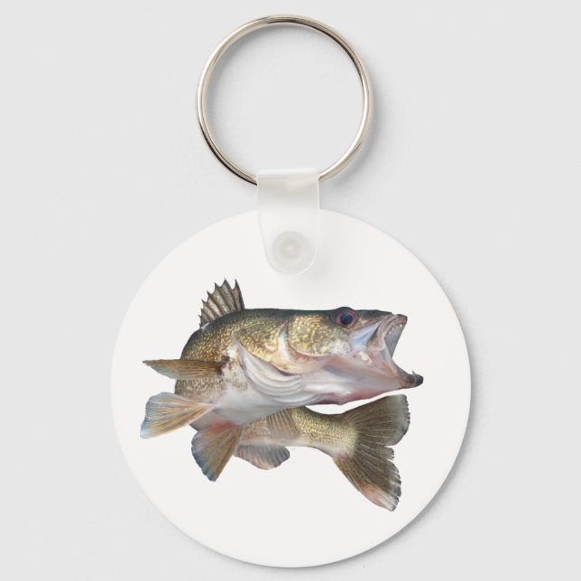 Fishing Walleye Keychain (Front)