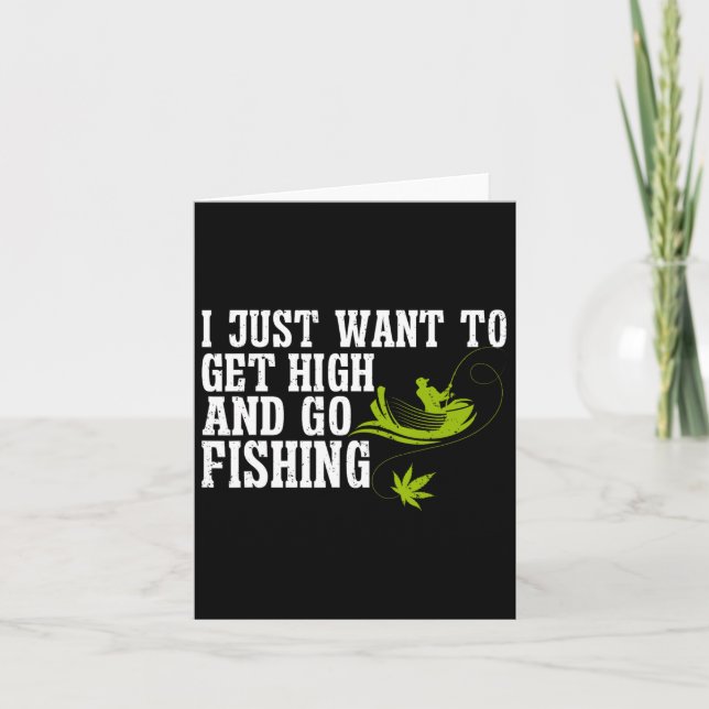Fishing Weed Fischerman Angler 1  Card (Front)