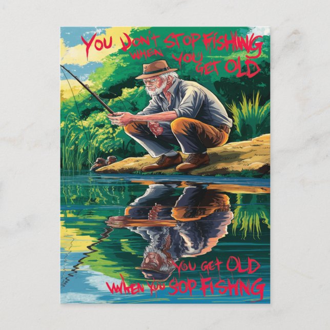 Fishing With Age Postcard (Front)