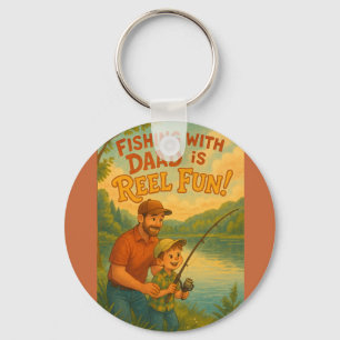 Fishing with Dad is Reel Fun! Keychain