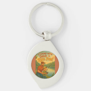 Fishing with Dad is Reel Fun! Keychain