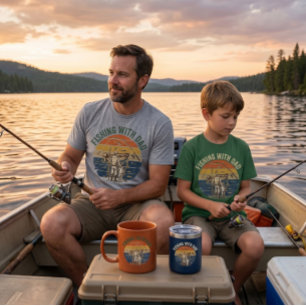 Fishing with dad vintage,retro design T-Shirt