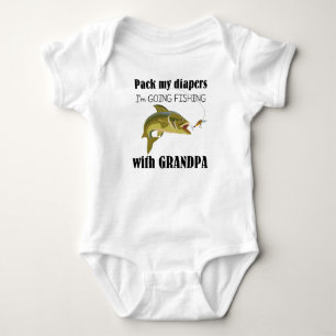 Fishing with Grandpa Baby Jersey Bodysuit