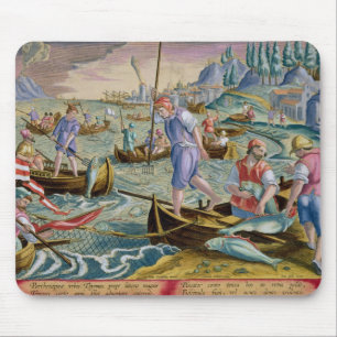 Fishing with Nets and Tridents in the Bay of Naple Mouse Pad