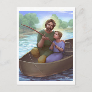 Fishing with Saint Joseph Postcard