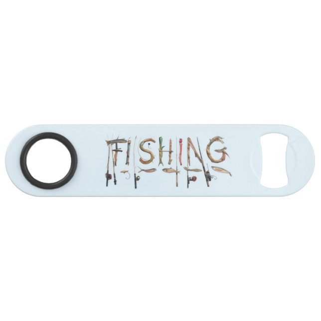 Fishing Word Bottle Opener Bar Key (Front (Horizontal))