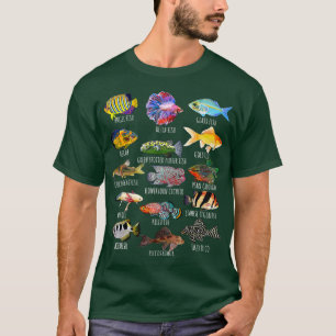 Fishkeeping Fish Species Biology ypes Of Aquarium  T-Shirt