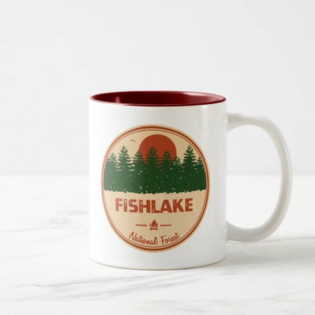 Fishlake National Forest Two-Tone Coffee Mug (Right)