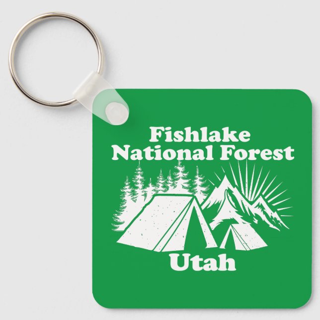Fishlake National Forest Utah Keychain (Front)