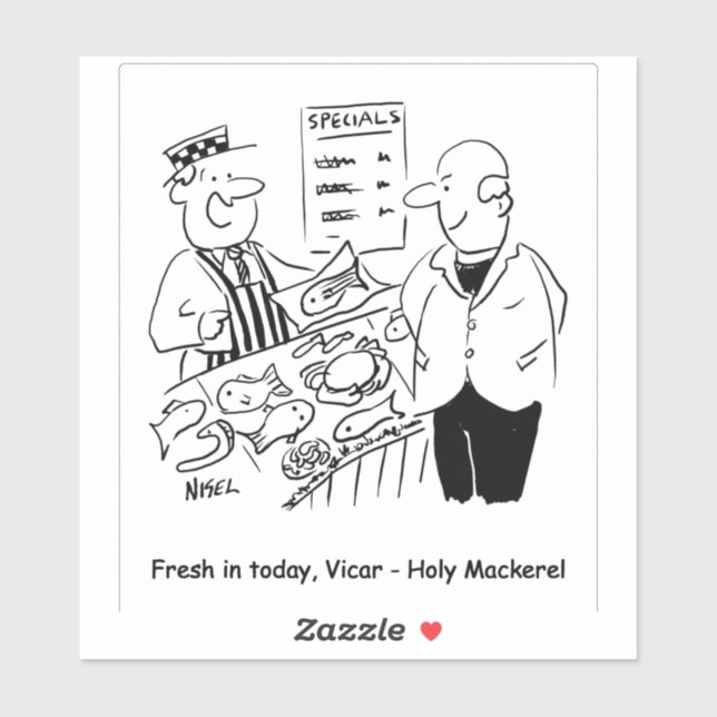 Fishmonger Offers Vicar Holy Mackerel. Funny (Sheet)