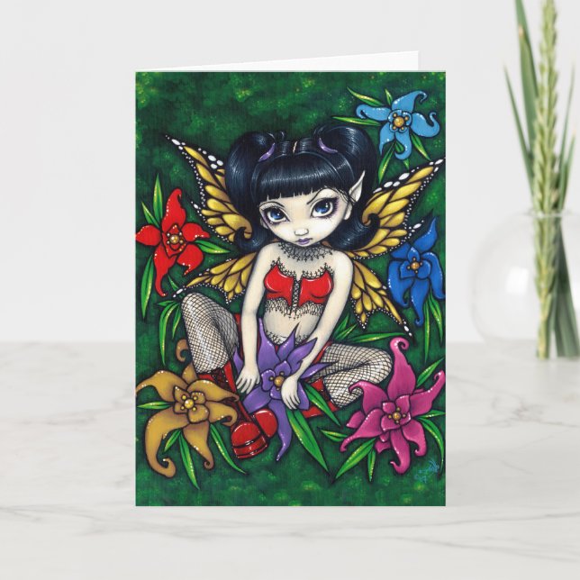"Fishnets and Flowers" Greeting Card (Front)
