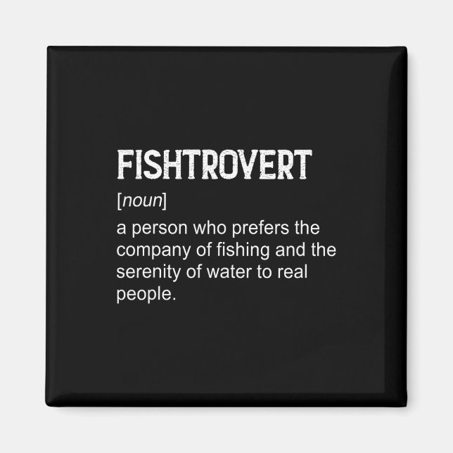 Fishtrovert Byss Fishing Boating Definition Dictio Magnet (Front)
