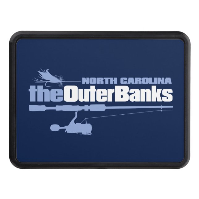 fishwhisperer Outer Banks Trailer Hitch Cover (Front)