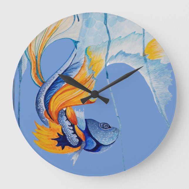 Fishy Acrylic Wall Clock (Front)