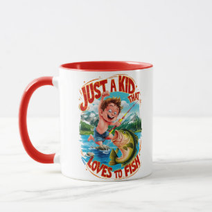 Fishy Adventure: Just a Kid That Loves To Fish Mug