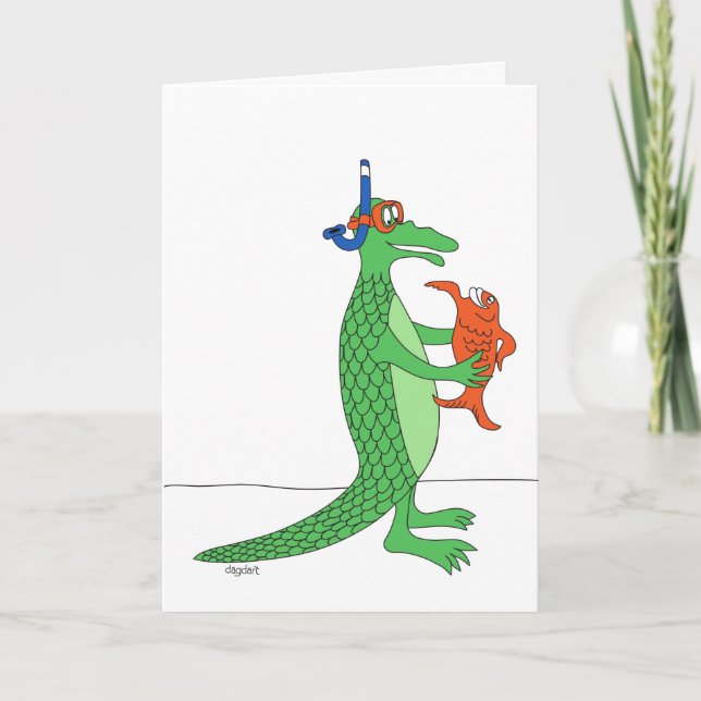 Fishy Alligator  Custom Card (Front)