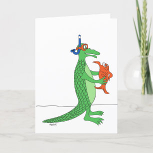 Fishy Alligator  Custom Card