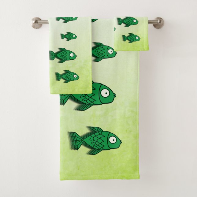 Fishy Bath Towel Set (Insitu)