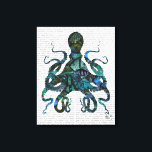 Fishy Blue Octopus Canvas Print<br><div class="desc">Coastal & Tropical</div>