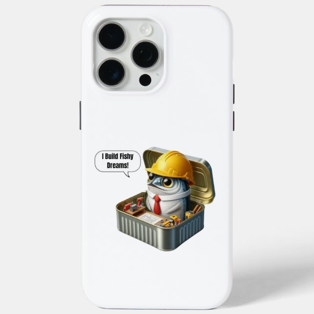  Fishy Engineer Sardine Tiny Workshop Humour Case-Mate iPhone Case (Back)