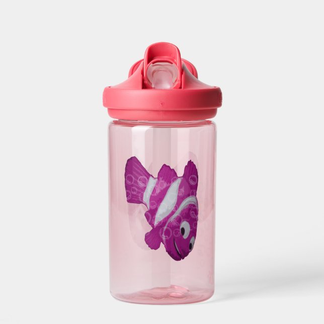 FiShY Fish Pink Water Bottle (Front)