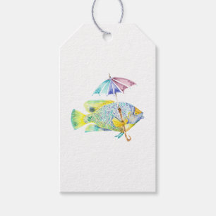 Fishy Fish with Umbrella Gift Tags